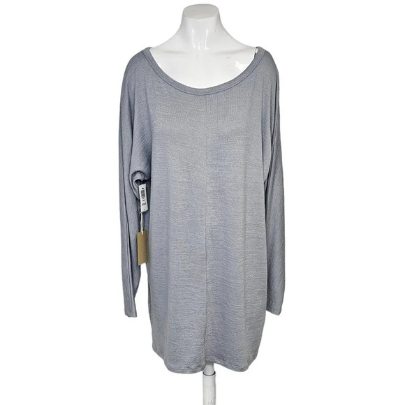 Aritzia Wilfred Free Comet Long Sleeve Size Small Marble Grey Sweatshirt Tee - Picture 1 of 5